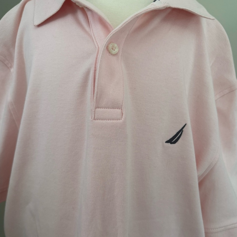 Nautica Men's Pink Cotton Collared Shirt Medium - Picture 3 of 6